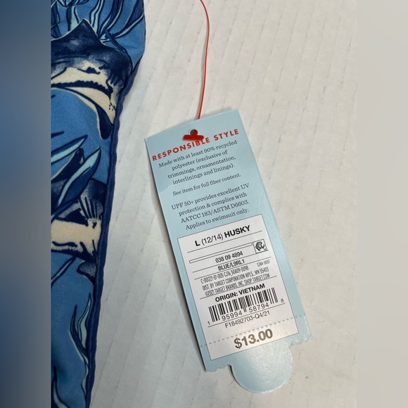 Cat & Jack Boys Swim Trunks Husky Size Large 12/14 NWT - Picture 5 of 10